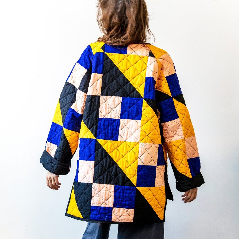 NWOT- HAPTIC LAB- LOG CABIN QUILT COAT - SIZE Small - RARE
